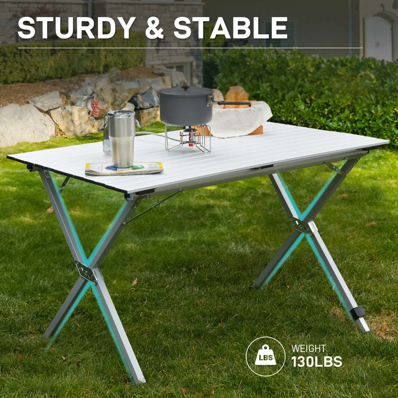 4-6 People All Terrain Aluminium Camping Table