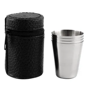 4 Stainless Steel Camping Cups