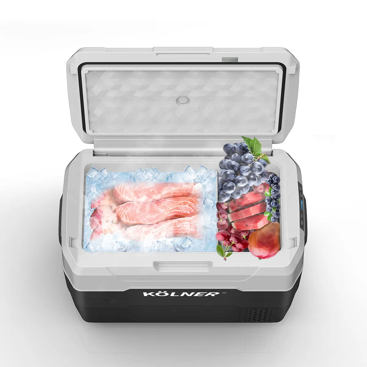 40L Portable Fridge Freezer Cooler, 12/24/240V, Camping - Kolner