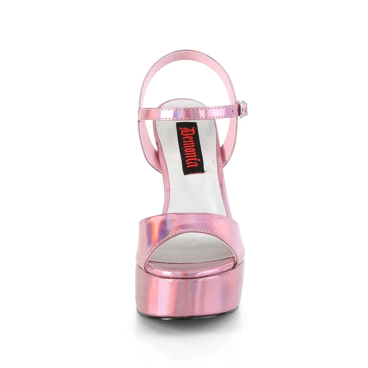 5 Inch Chunky Heel DOLLY-09 Pink Hologram