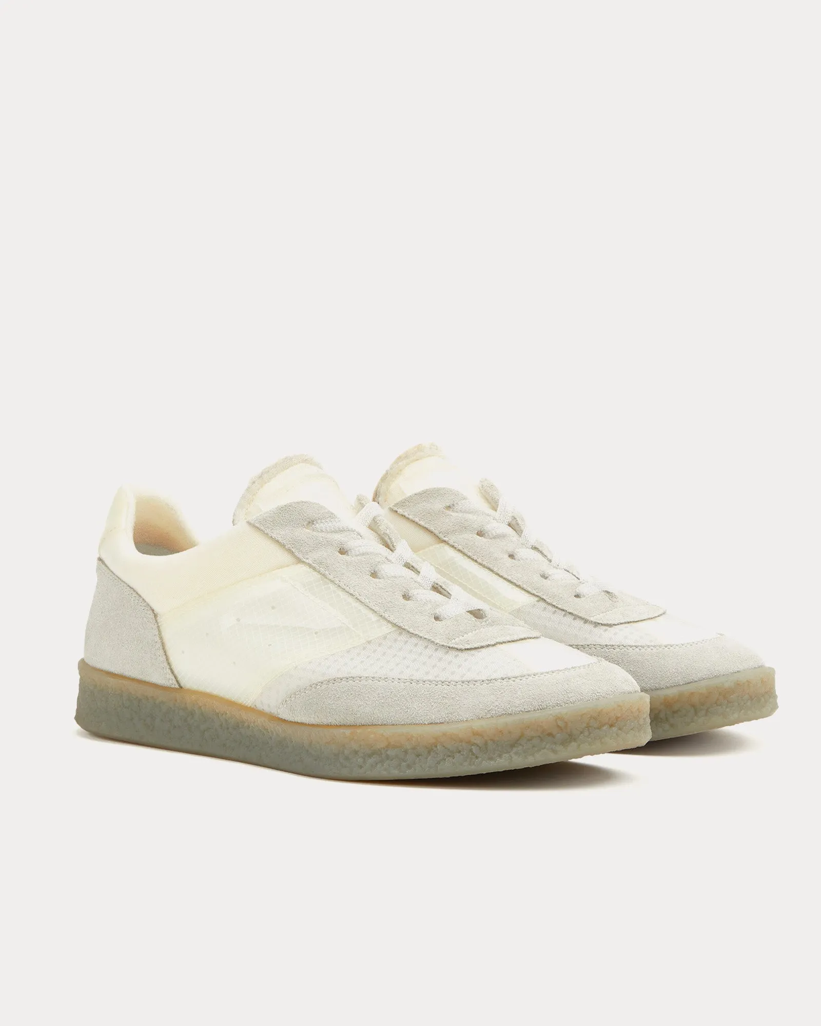 6 Court White / Sand Low Top Sneakers