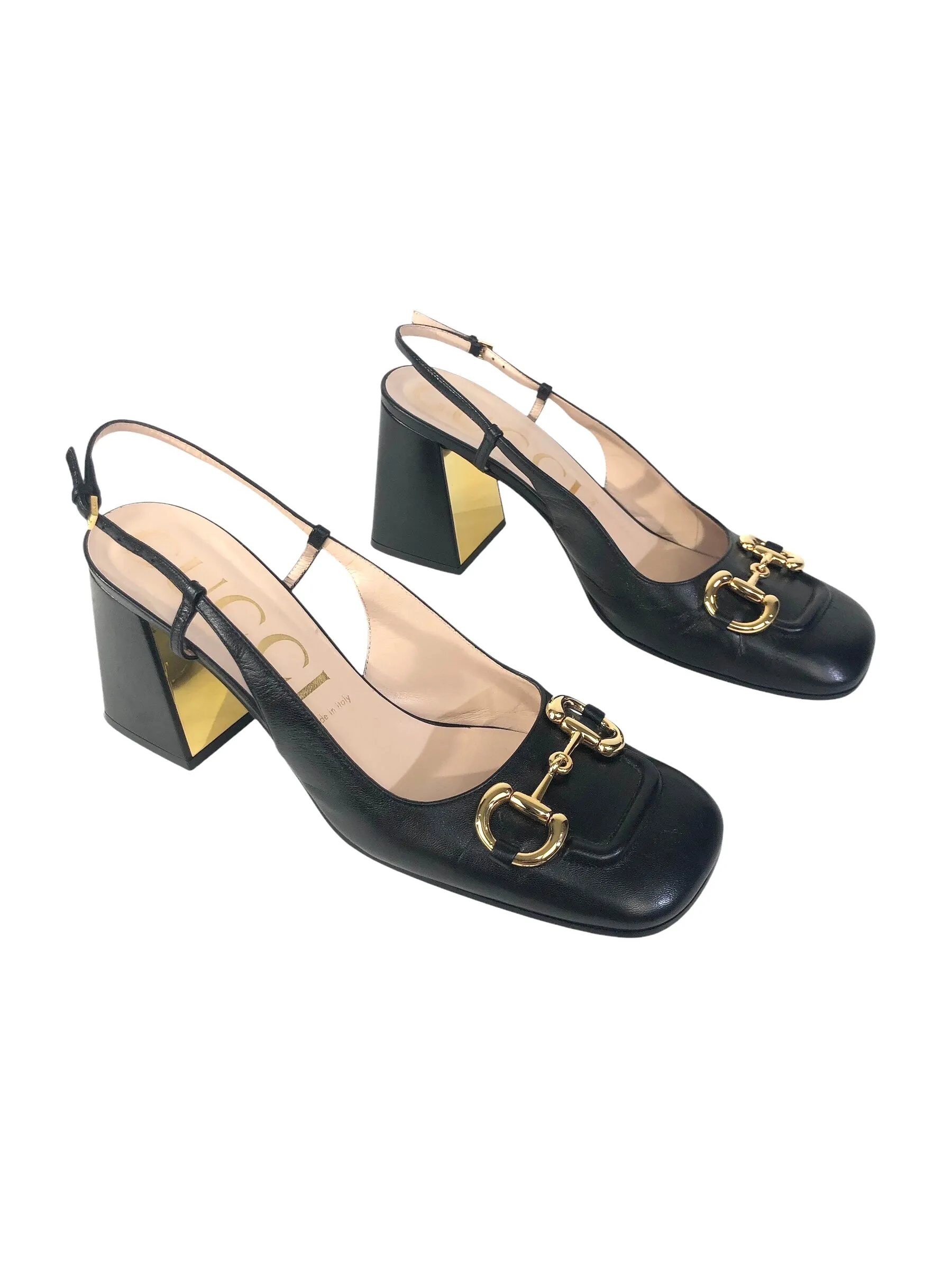 75mm Baby Horse Bit Slingback Pumps | SIze 12
