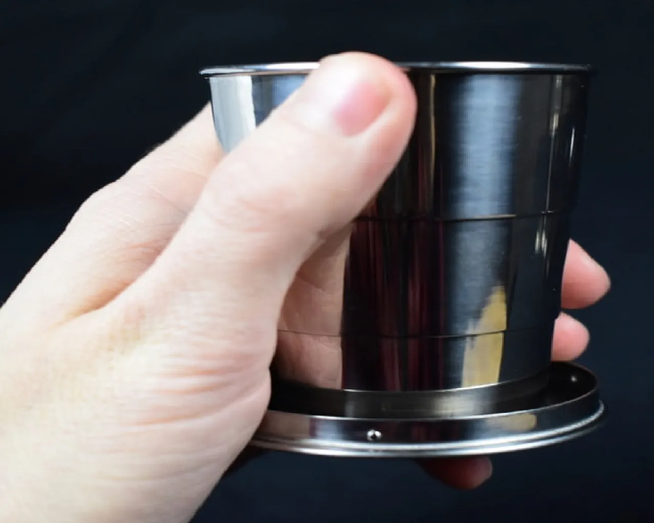ACECAMP 1528 OUTDOOR CAMPING COLLAPSIBLE CUP 150 ML Portable Stainless Steel