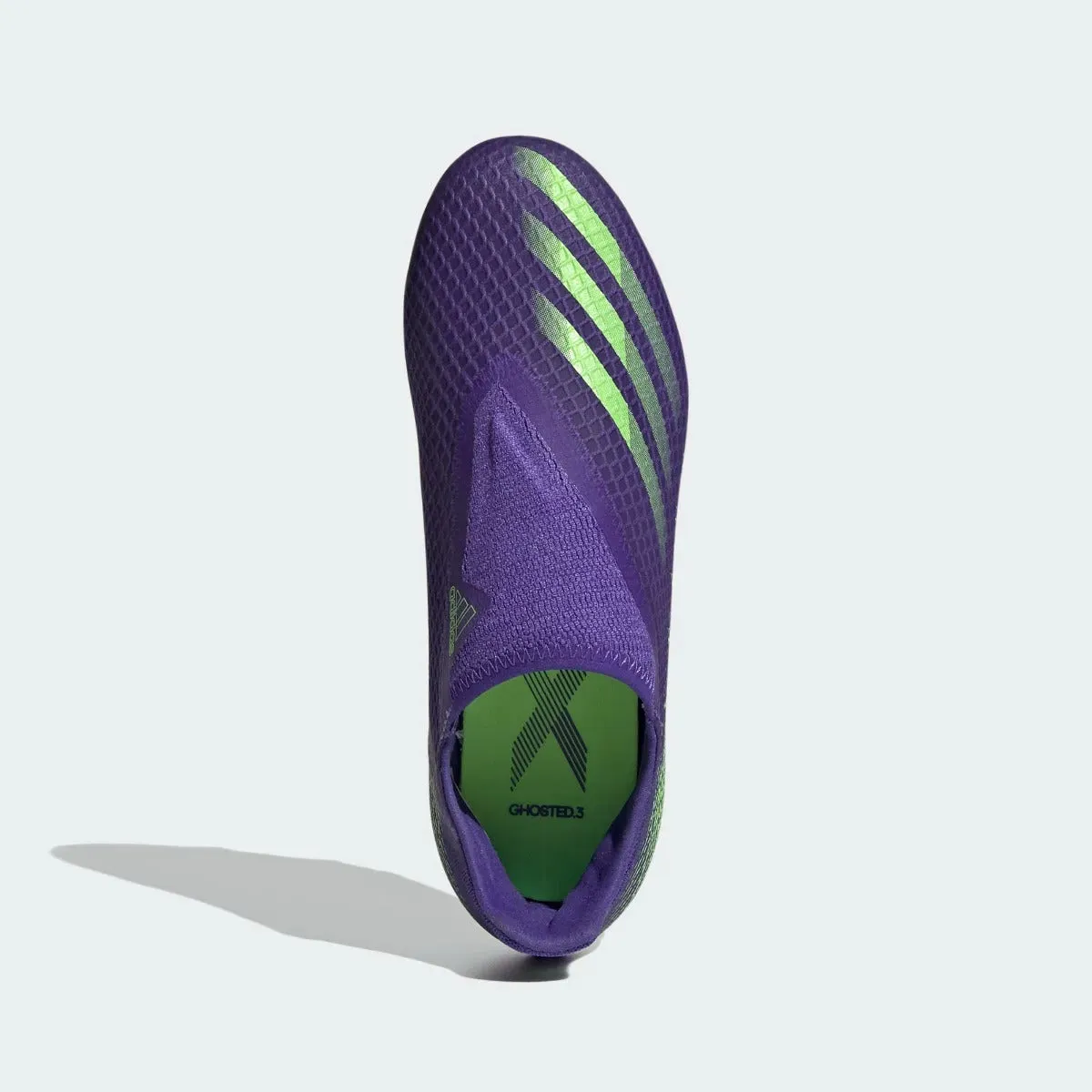 Adidas JR X Ghosted.3 Laceless FG - Purple-Signal Green