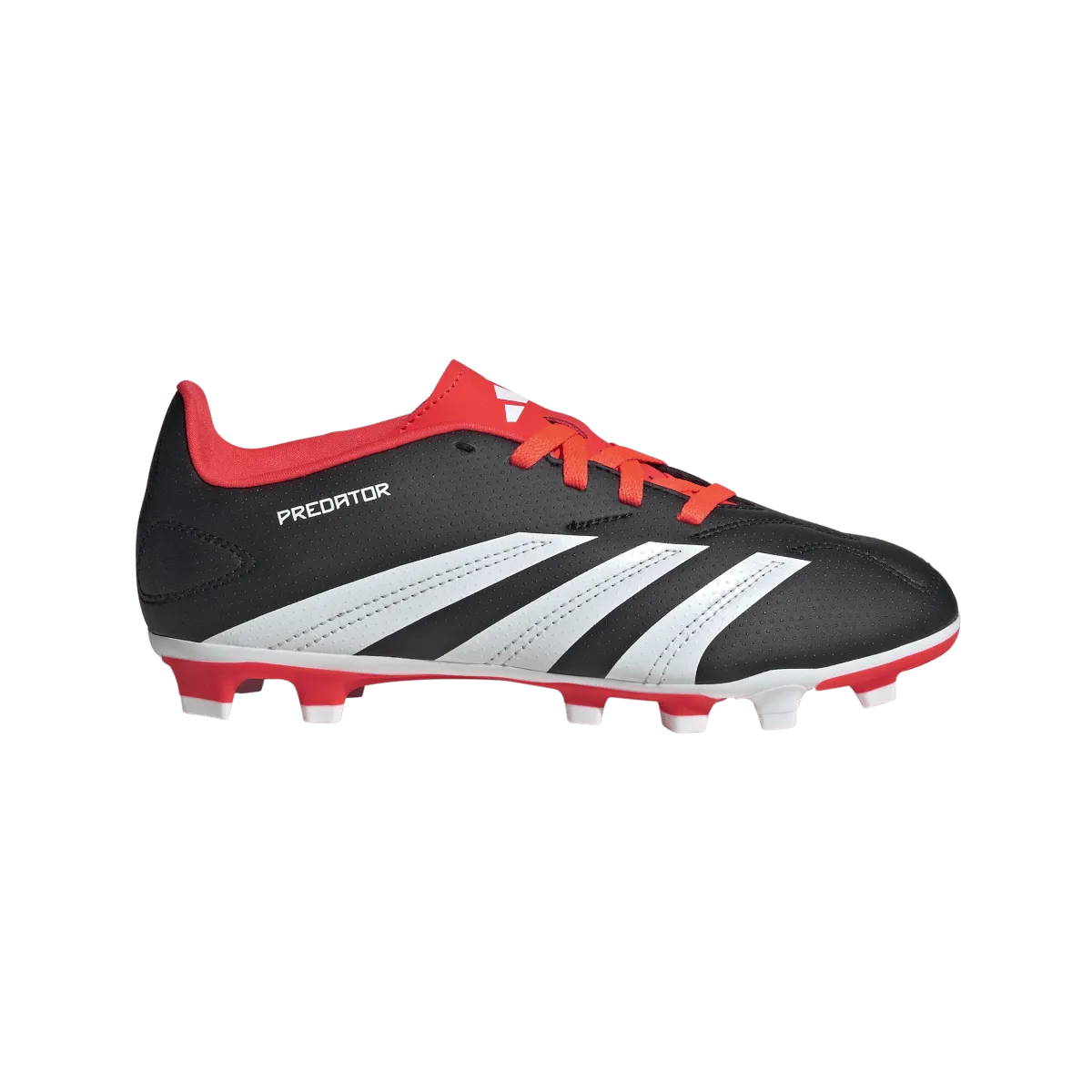 Adidas Predator Club Flexible Ground Junior Soccer Cleat IG5429 Black/White/Solar Red