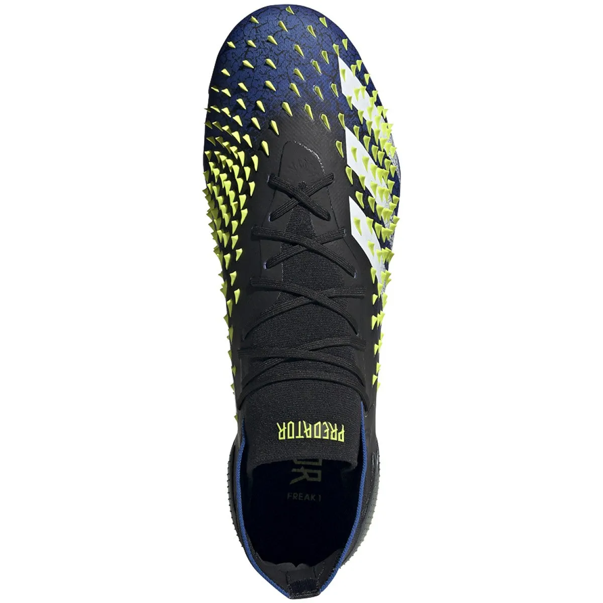 adidas Predator Freak .1 Firm Ground Soccer Cleat -  Core Black/White/Solar Yellow