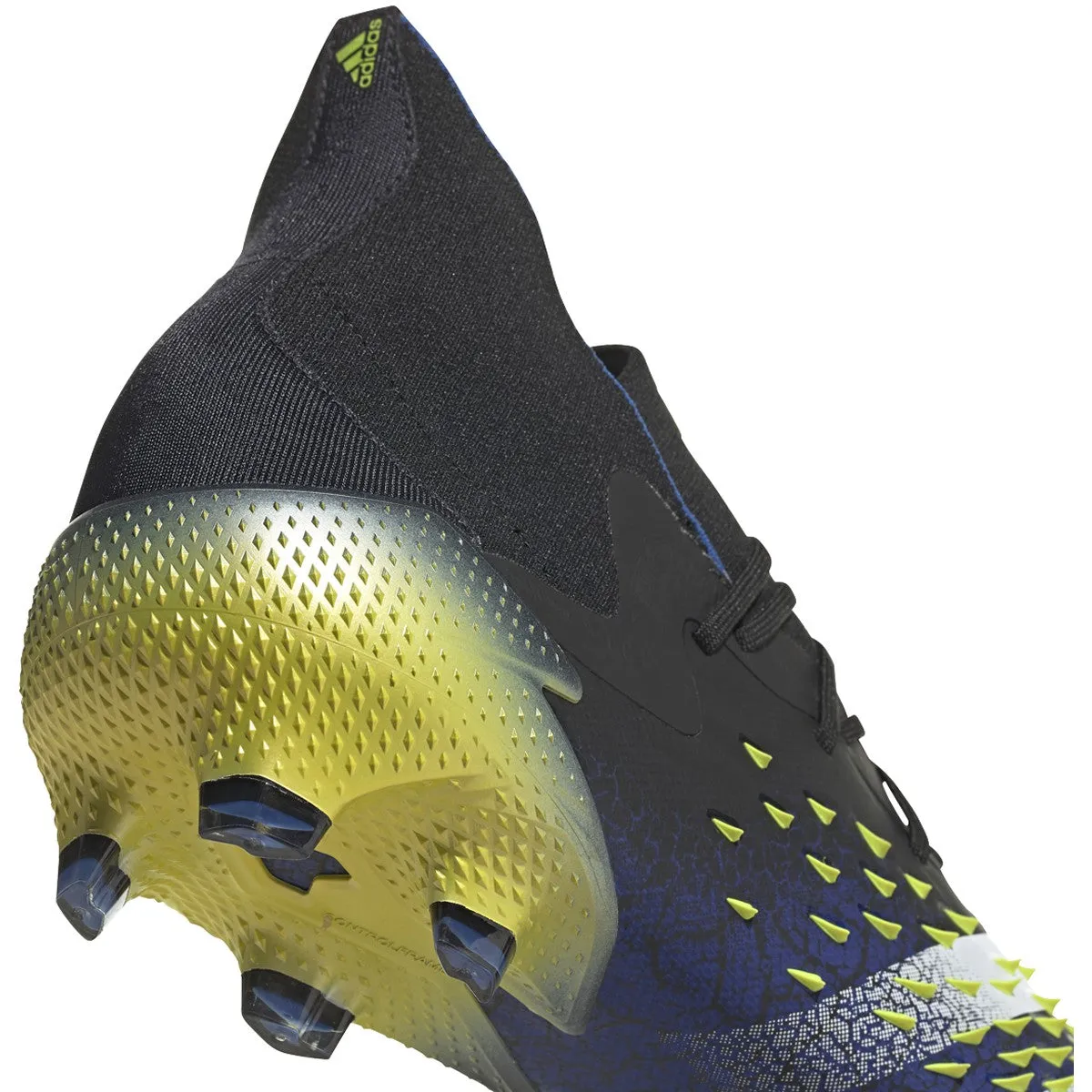adidas Predator Freak .1 Firm Ground Soccer Cleat -  Core Black/White/Solar Yellow