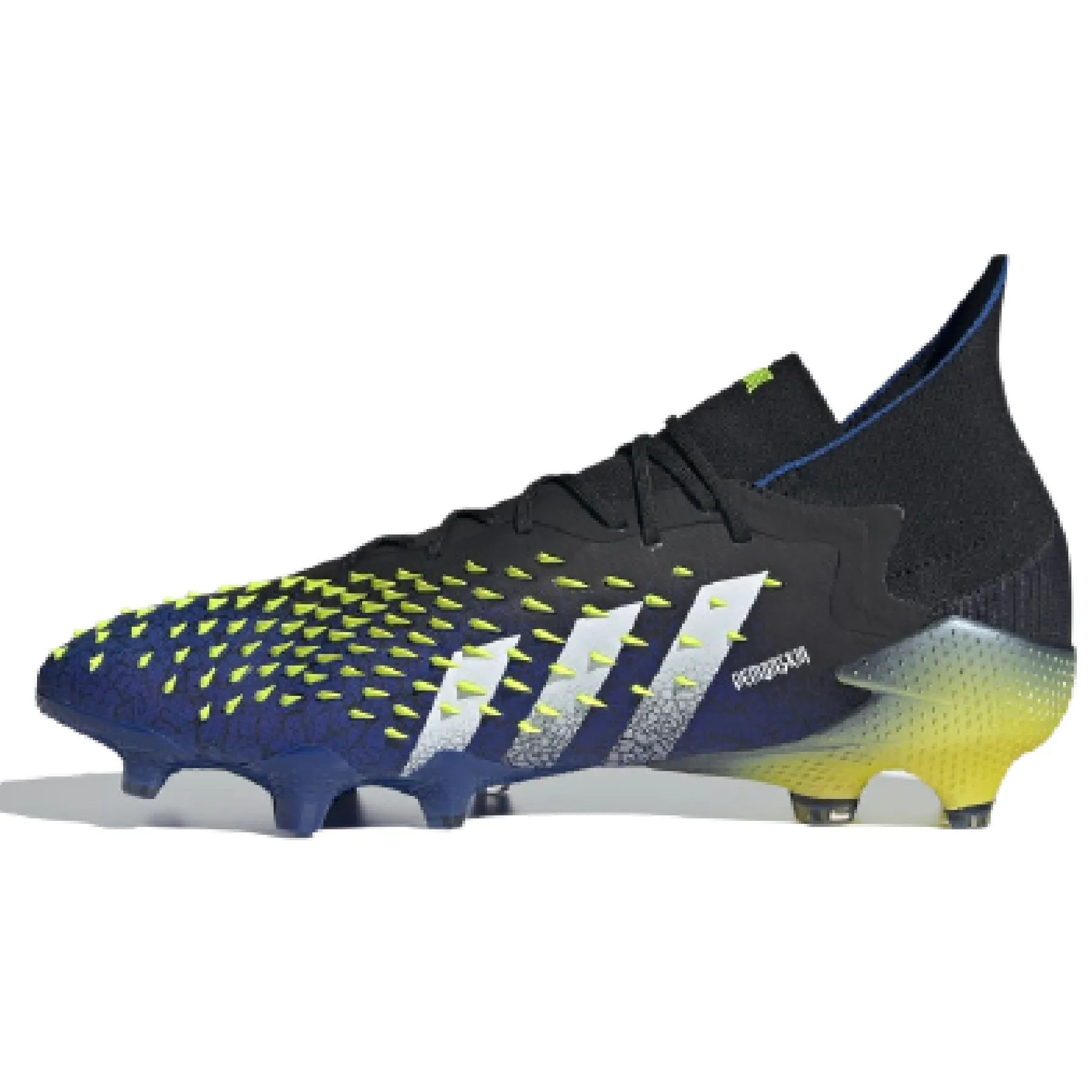 adidas Predator Freak .1 Firm Ground Soccer Cleat -  Core Black/White/Solar Yellow