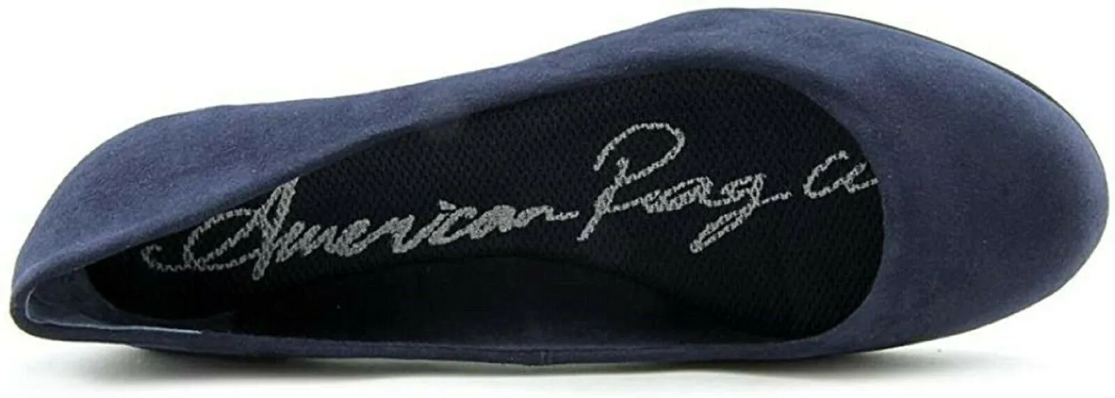 American Rag Cie Women Ballet Flats Ellie Navy Blue Faux Leather Suede Shoes 7 M