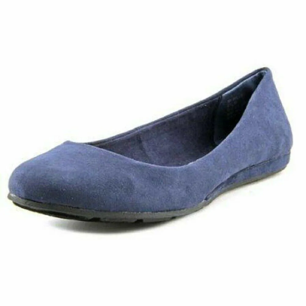 American Rag Cie Women Ballet Flats Ellie Navy Blue Faux Leather Suede Shoes 7 M