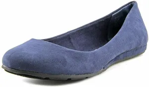 American Rag Cie Women Ballet Flats Ellie Navy Blue Faux Leather Suede Shoes 7 M