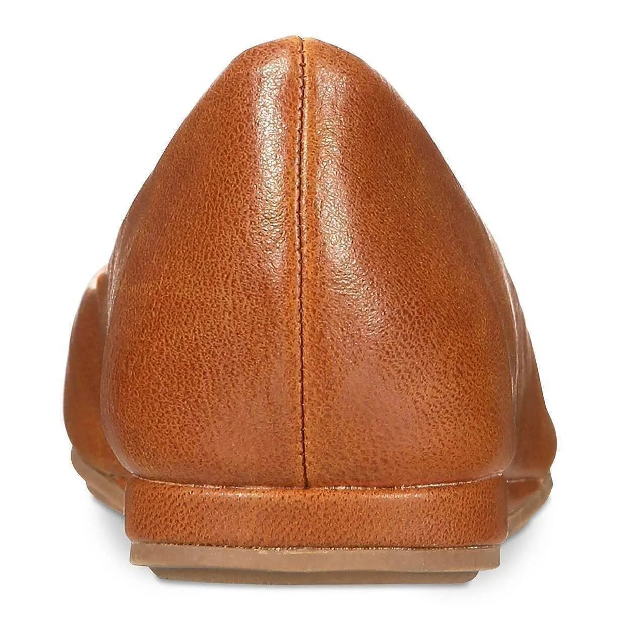 American Rag Ellie Women Cognac Color Faux Leather Almond Toe Slide Flats Shoe 9