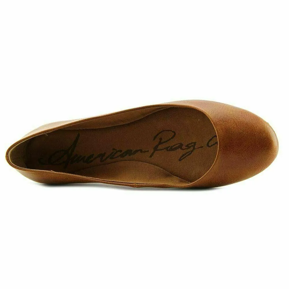 American Rag Women Ellie Closed Toe Ballet Flats Slip On Shoe Cognac Size US 8 M