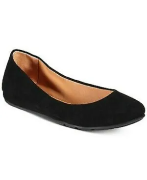 American Rag Women Ellie Fabric Closed Toe Flats Black Micro Suede Shoe US 9.5 M