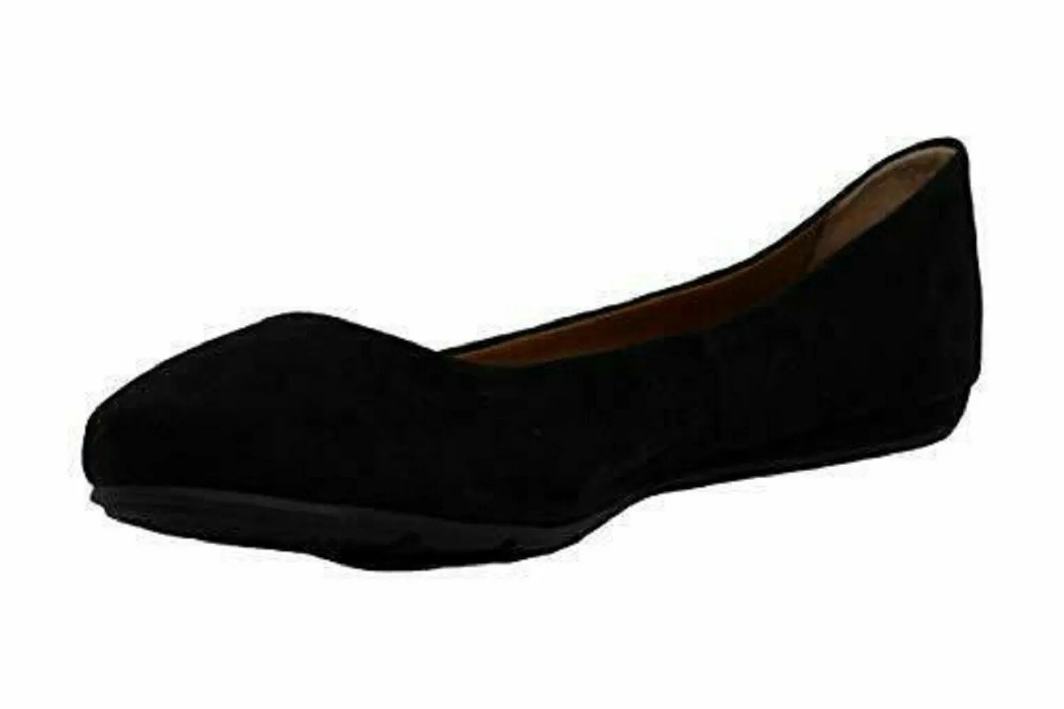 American Rag Women Ellie Fabric Closed Toe Flats Black Micro Suede Shoe US 9.5 M