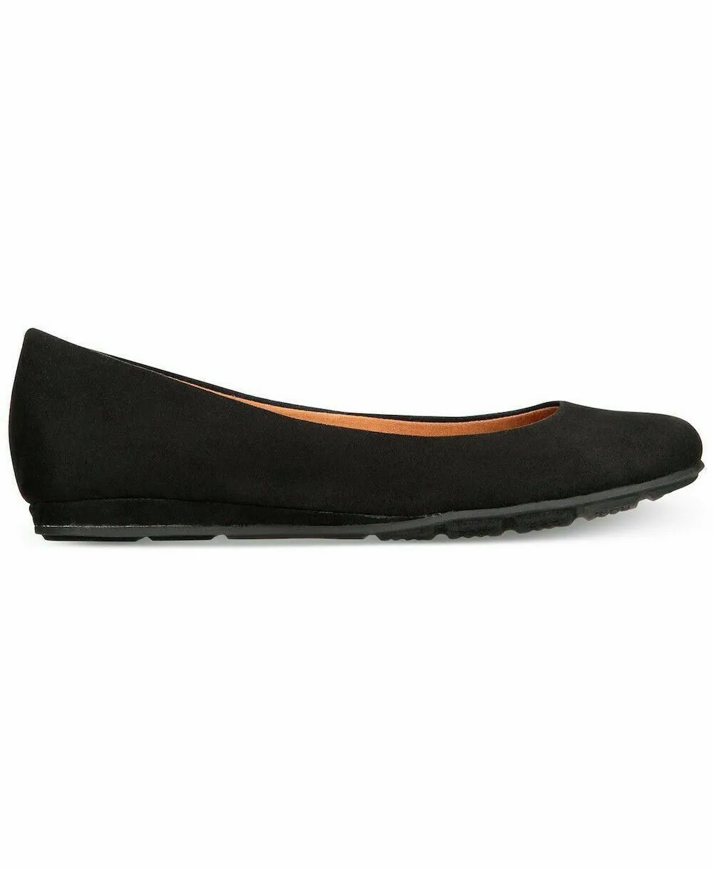 American Rag Women ELLIE Fabric Closed Toe Slide Flats Black Ballet Flat US 8 W