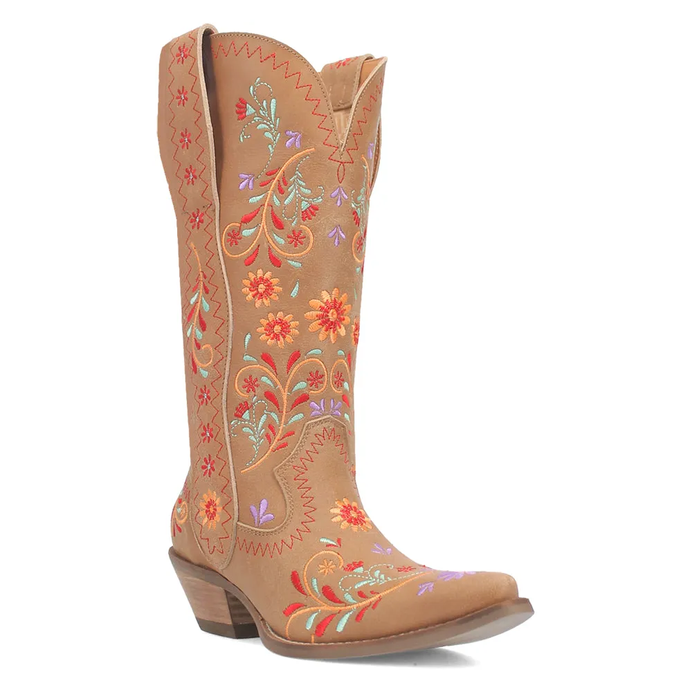 Beetle Juice Floral Embroidered Snip Toe Cowboy Boots