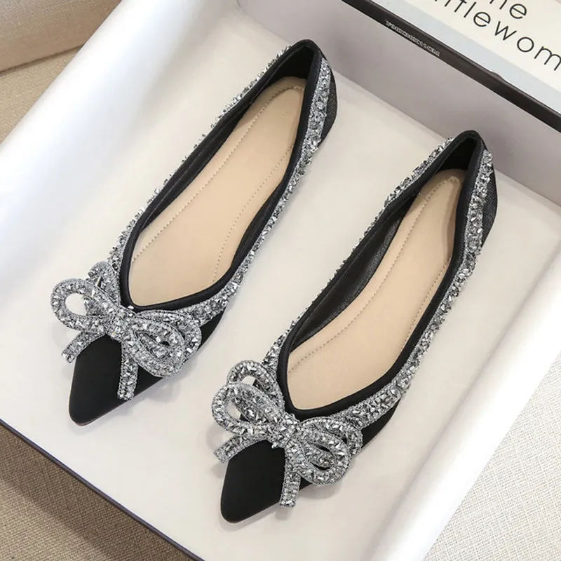 Belifi Rhinestone  Casual Comfort Dressy Flats For Wedding Bling Diamonds Bridal Shoes