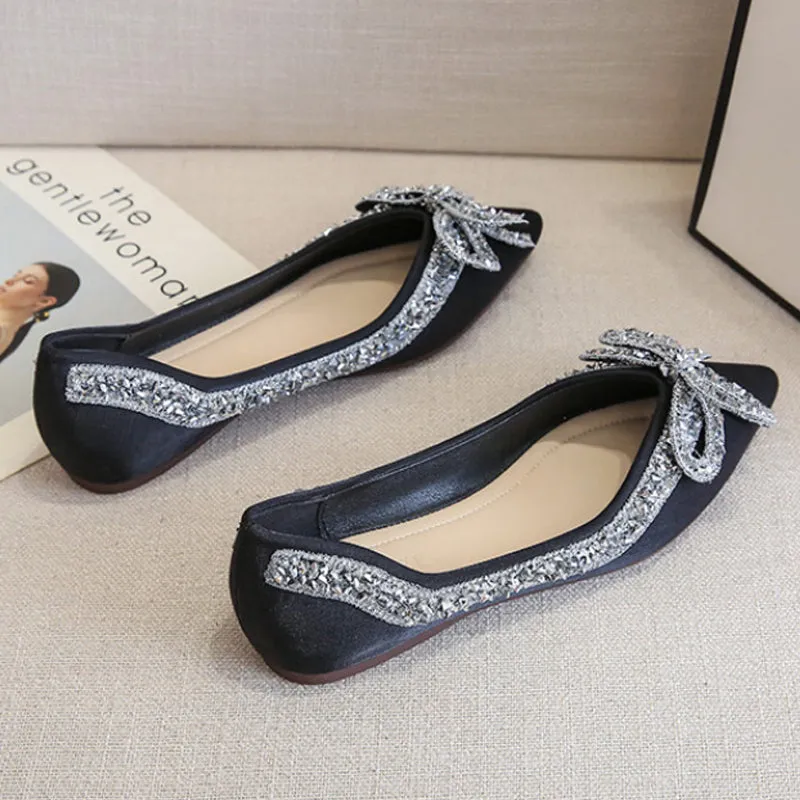 Belifi Rhinestone  Casual Comfort Dressy Flats For Wedding Bling Diamonds Bridal Shoes