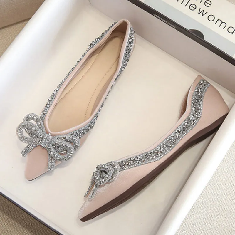 Belifi Rhinestone  Casual Comfort Dressy Flats For Wedding Bling Diamonds Bridal Shoes