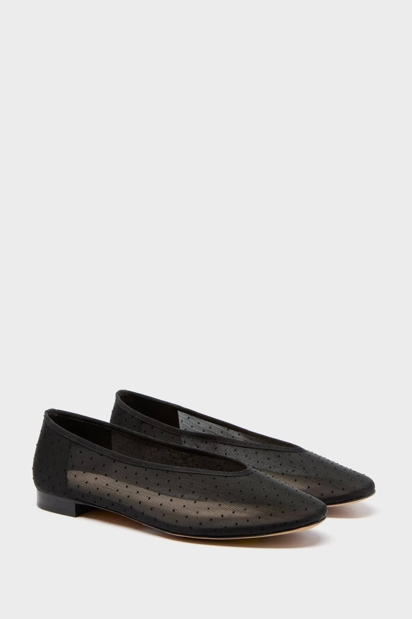 Black Mesh Nina Flats