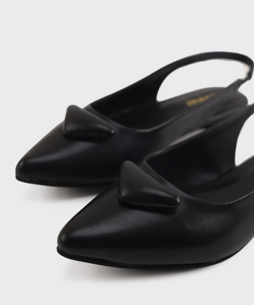 Black Slingback Sandals