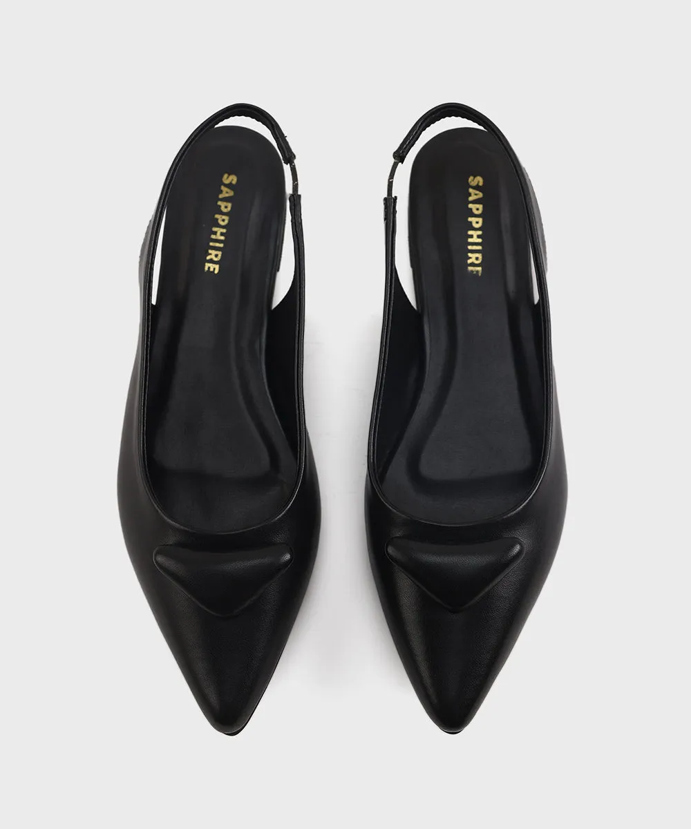 Black Slingback Sandals