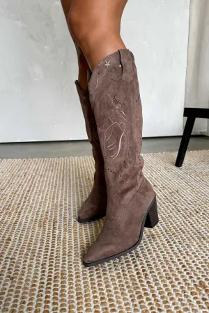 BLAZE Cowboy Western Boots - Light Brown