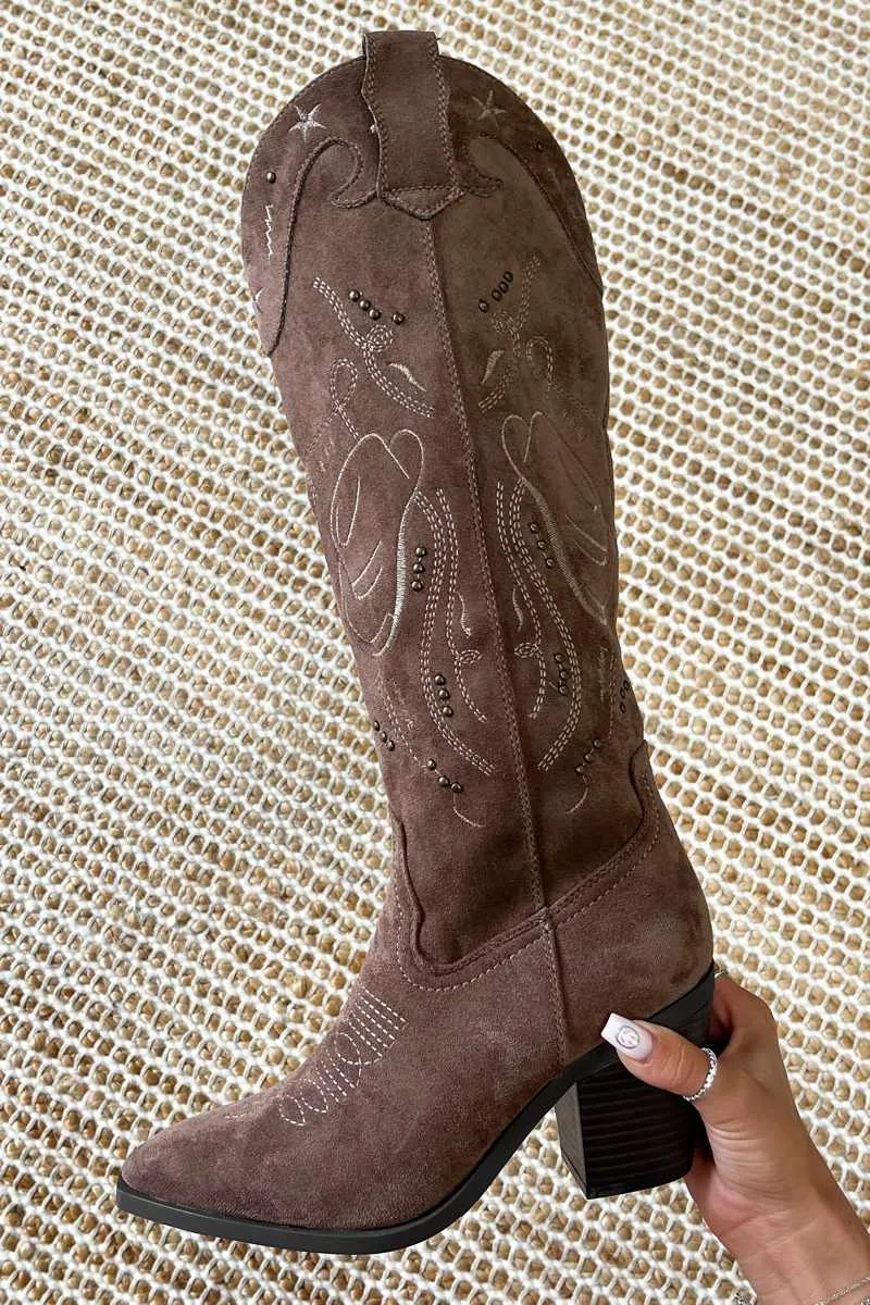 BLAZE Cowboy Western Boots - Light Brown