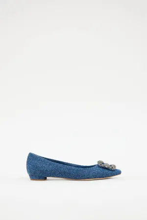Blue Woven Hangisi Crystal Flat