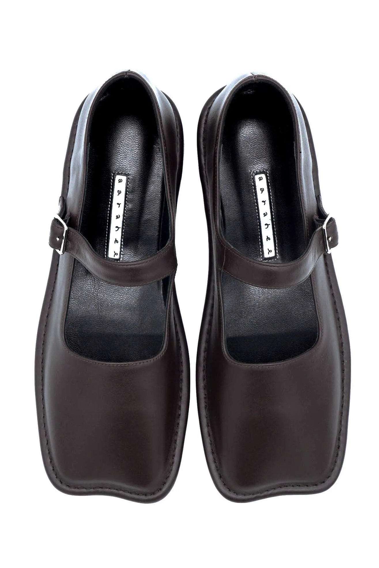 Bomi Mary Jane Flats Brown