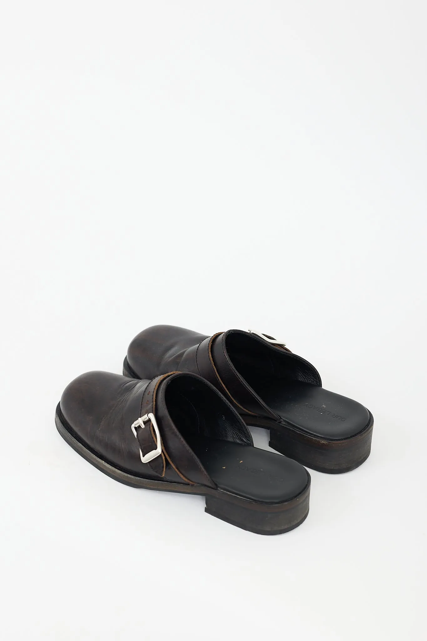 Brown Leather Camion Mule
