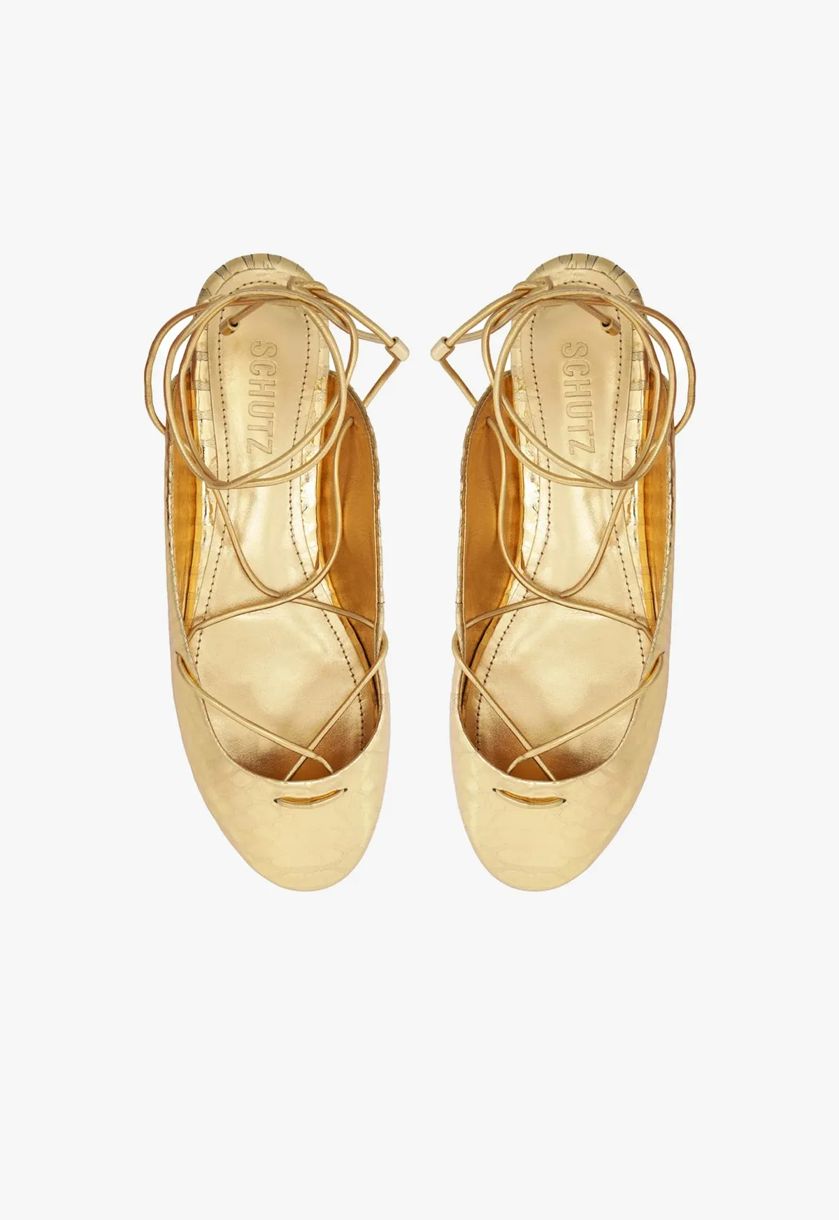 Cami Metallic Leather Flat