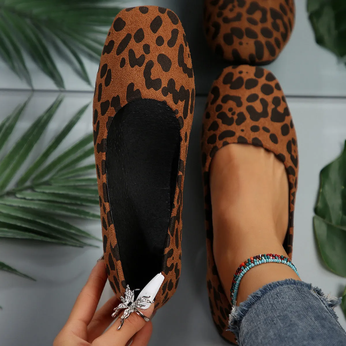 Comfortable Women Casual Business Ballet Flat Loafer Shoes With Support