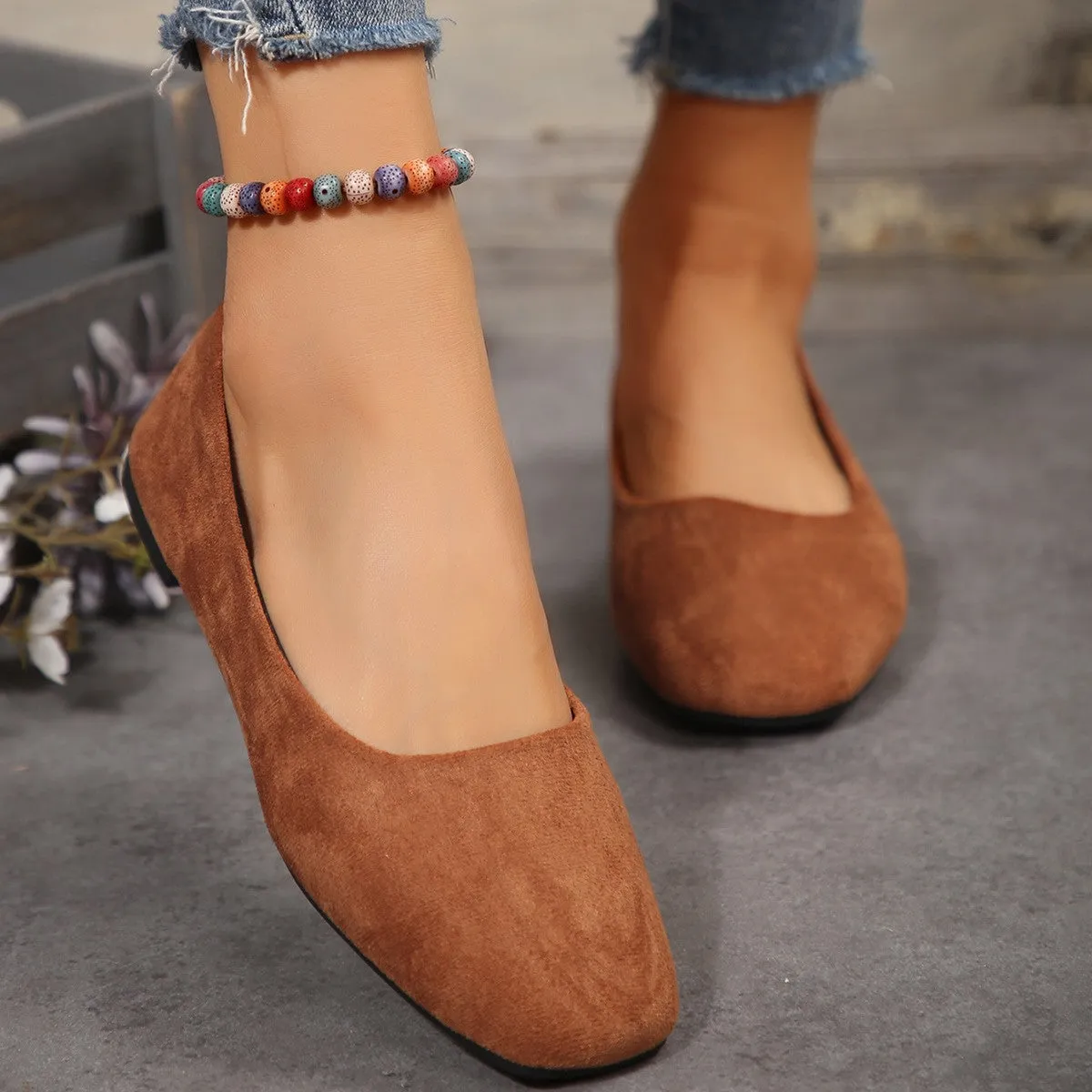 Comfortable Women Casual Business Ballet Flat Loafer Shoes With Support