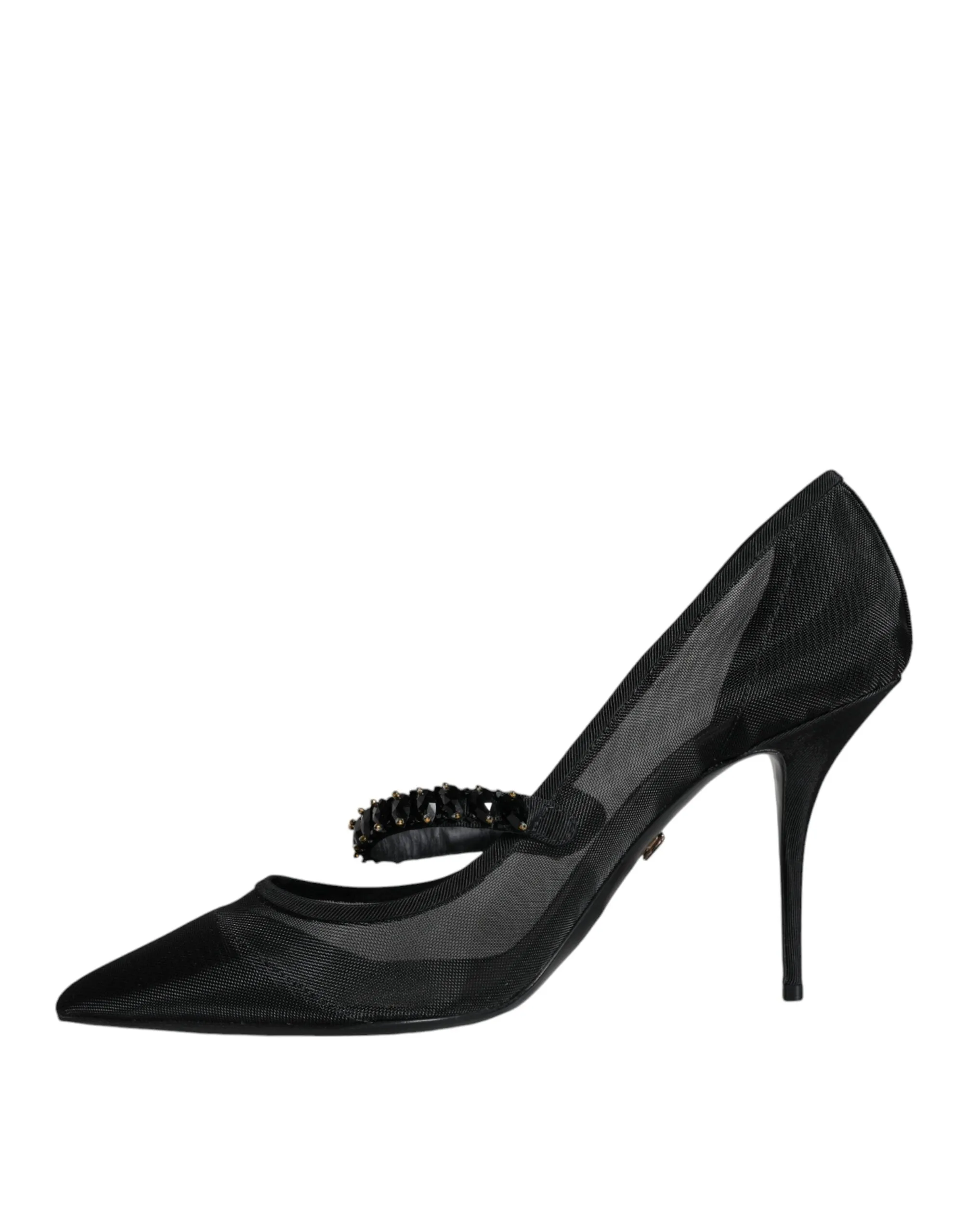 Dolce & Gabbana Mary Jane Crystal Mesh Pumps