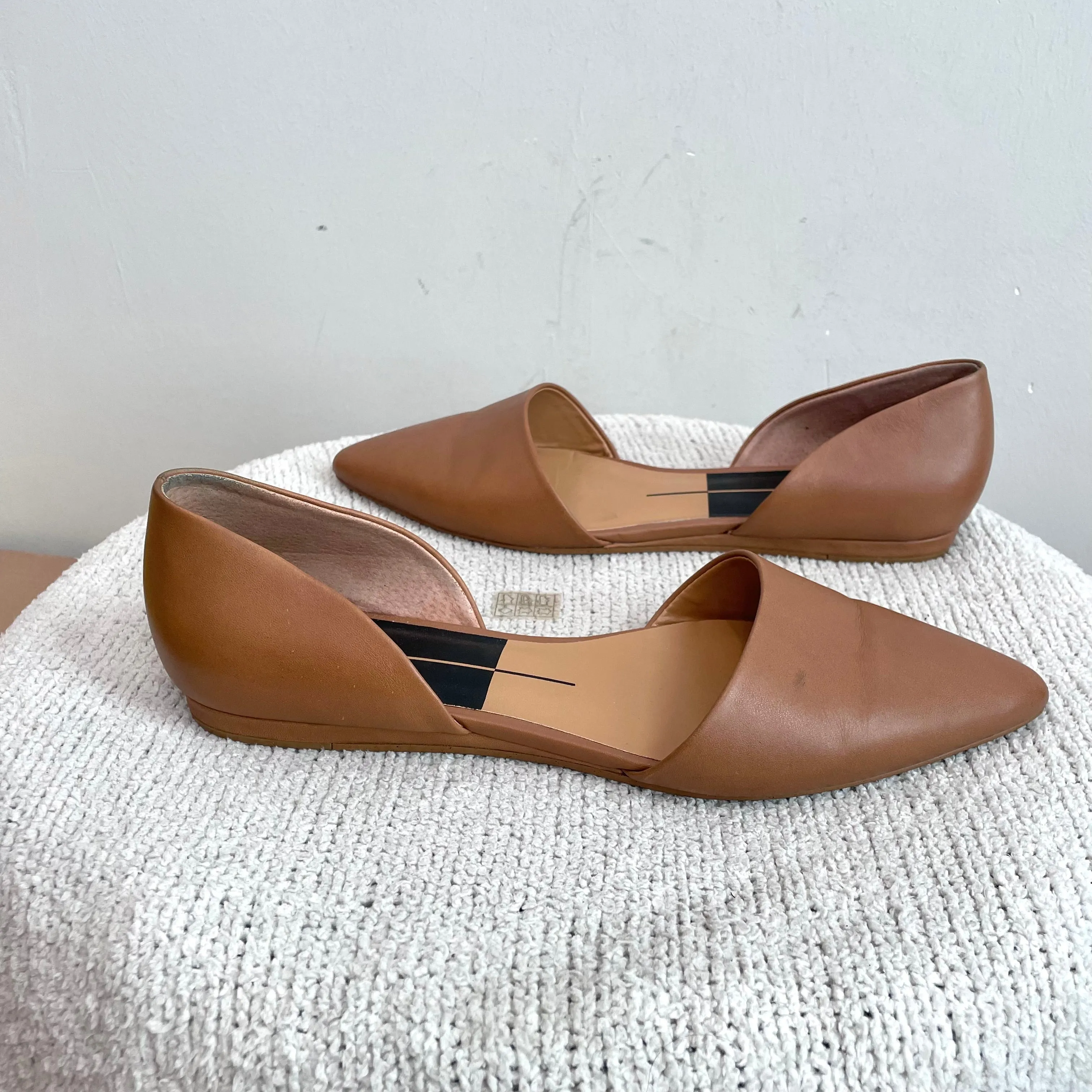 D’Orsay Leather Flats
