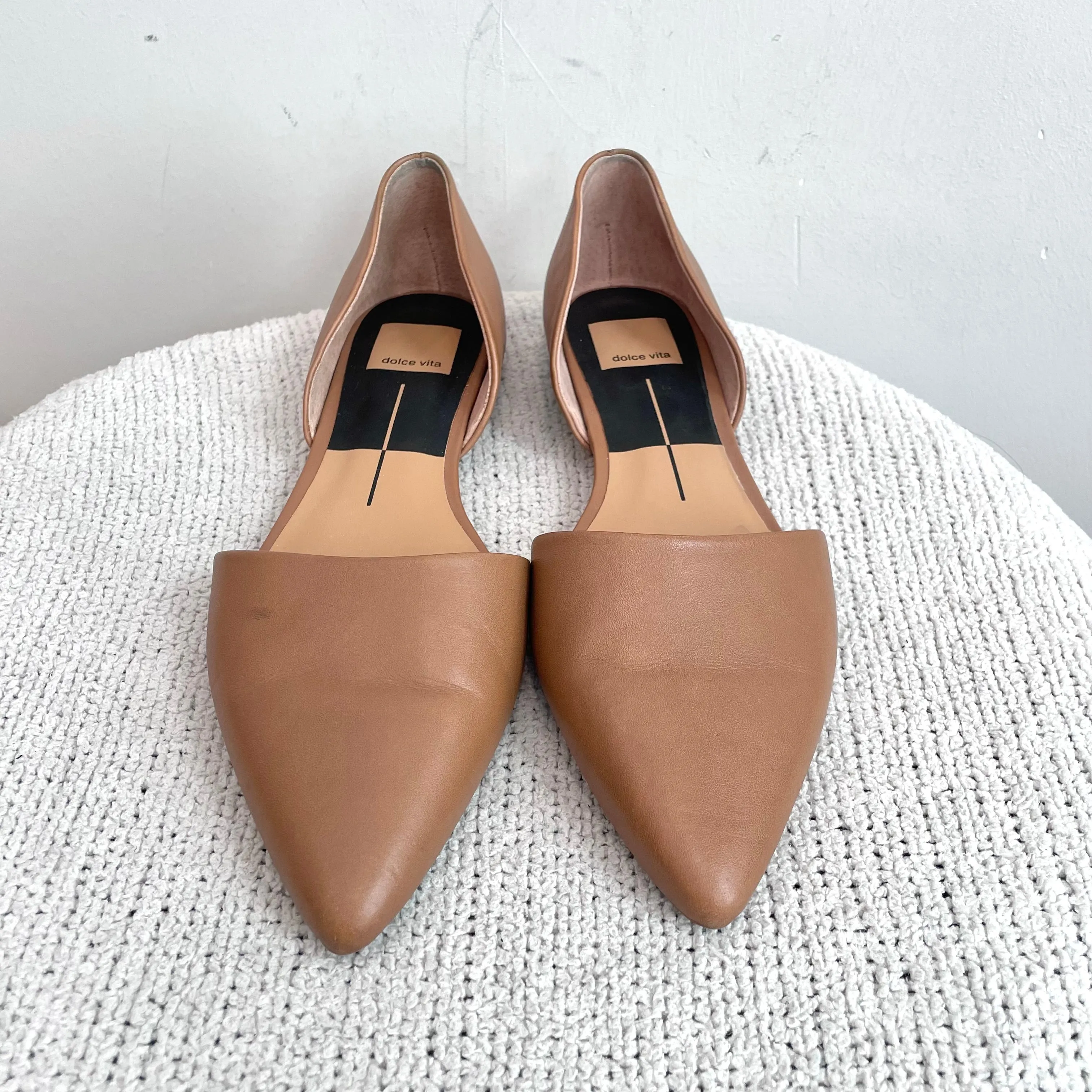D’Orsay Leather Flats
