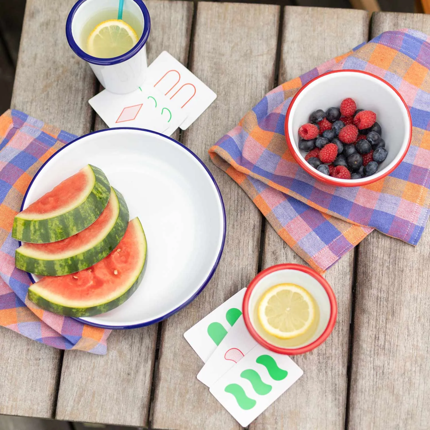 Enamelware Bowl, Set of 4