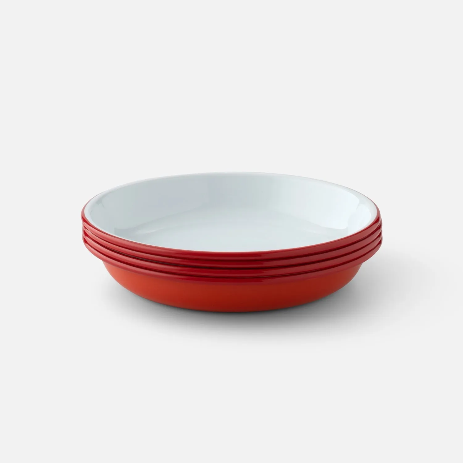 Enamelware Deep Plate, Set of 4