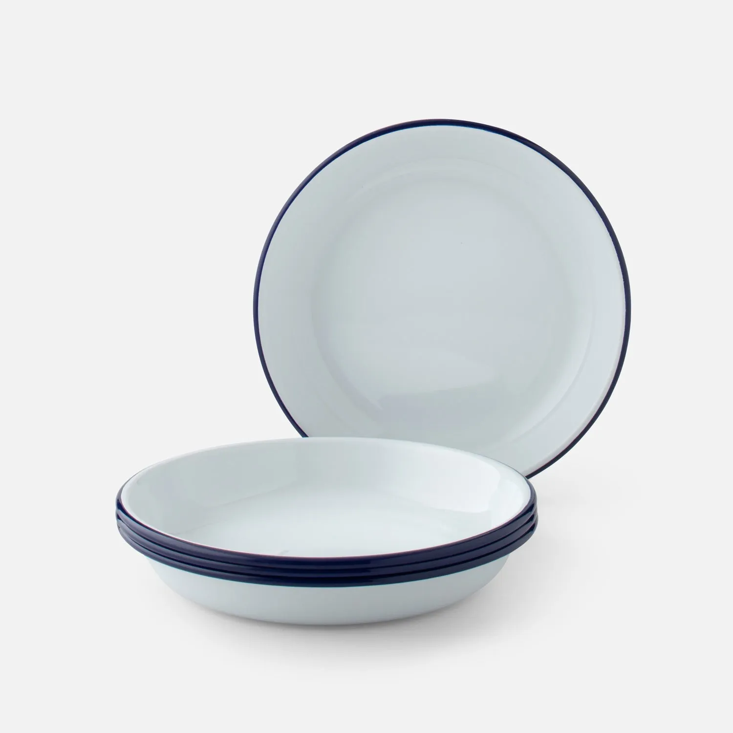 Enamelware Deep Plate, Set of 4