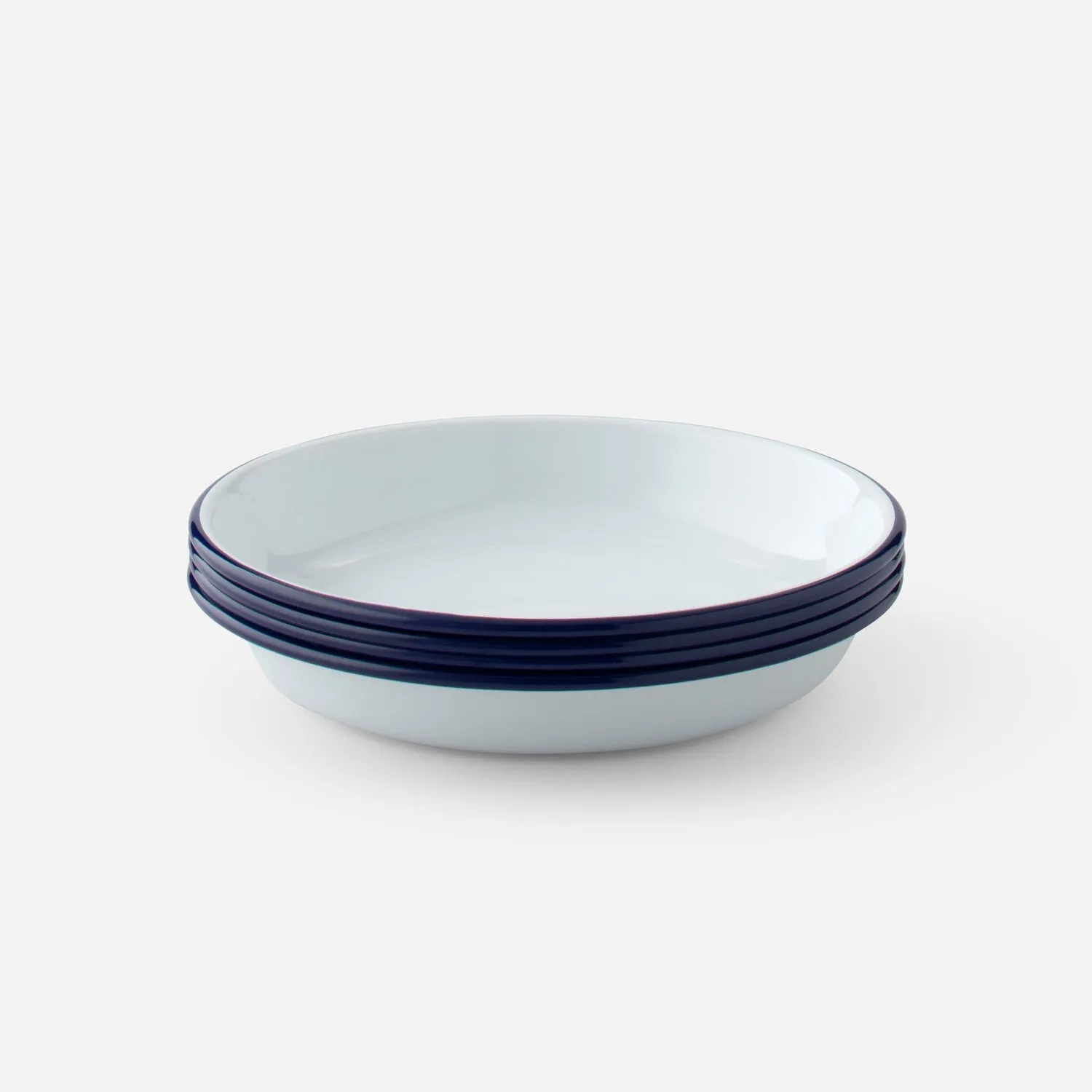 Enamelware Deep Plate, Set of 4