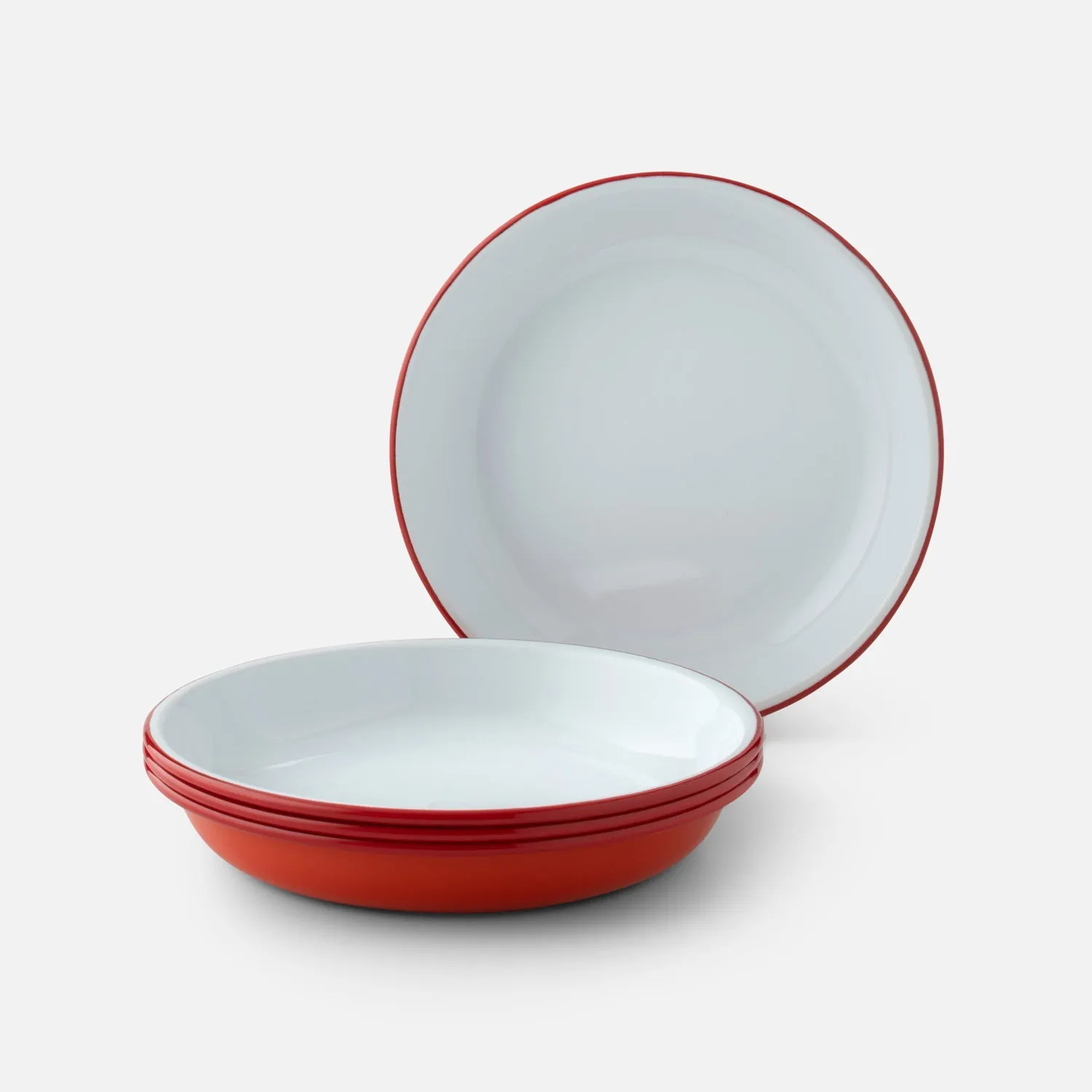 Enamelware Deep Plate, Set of 4