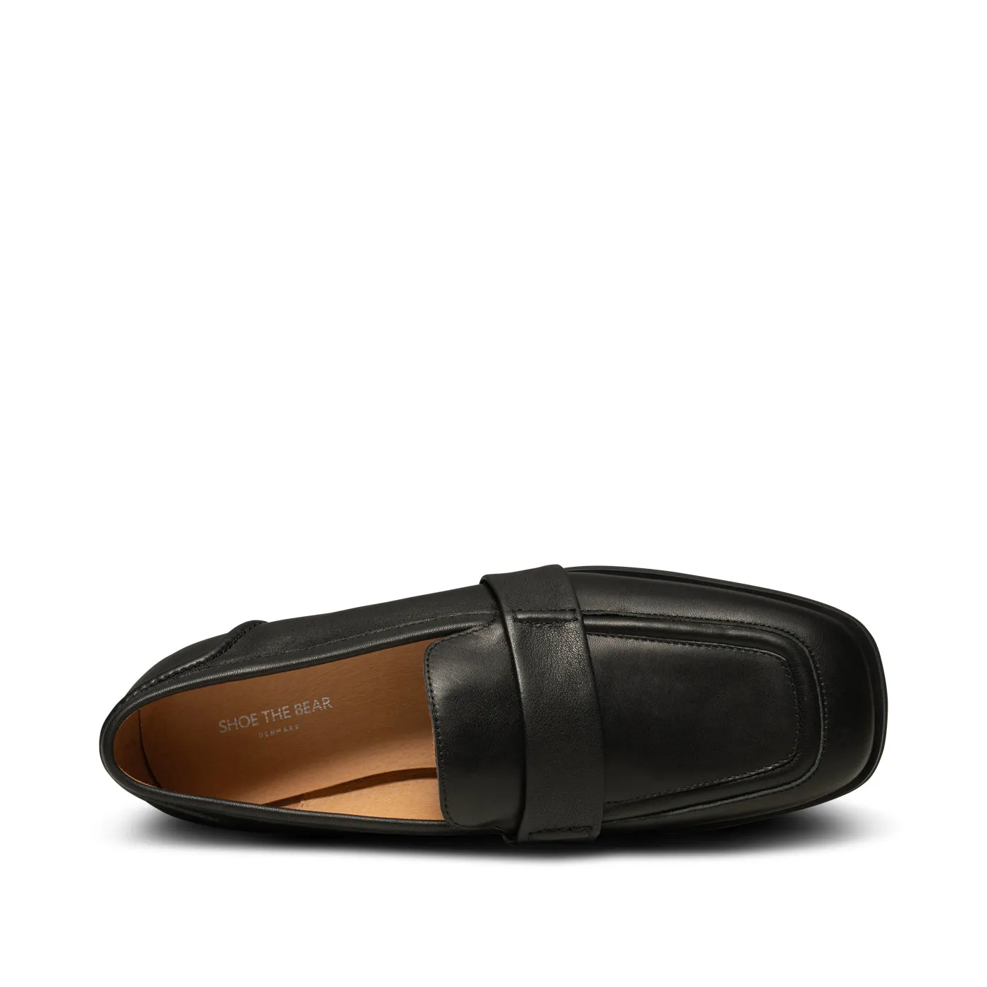 Erika saddle loafer leather - BLACK