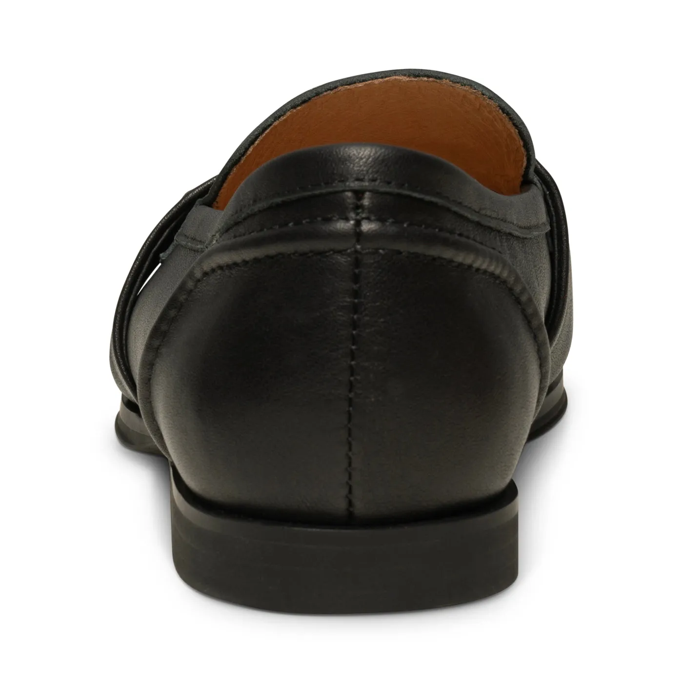 Erika saddle loafer leather - BLACK