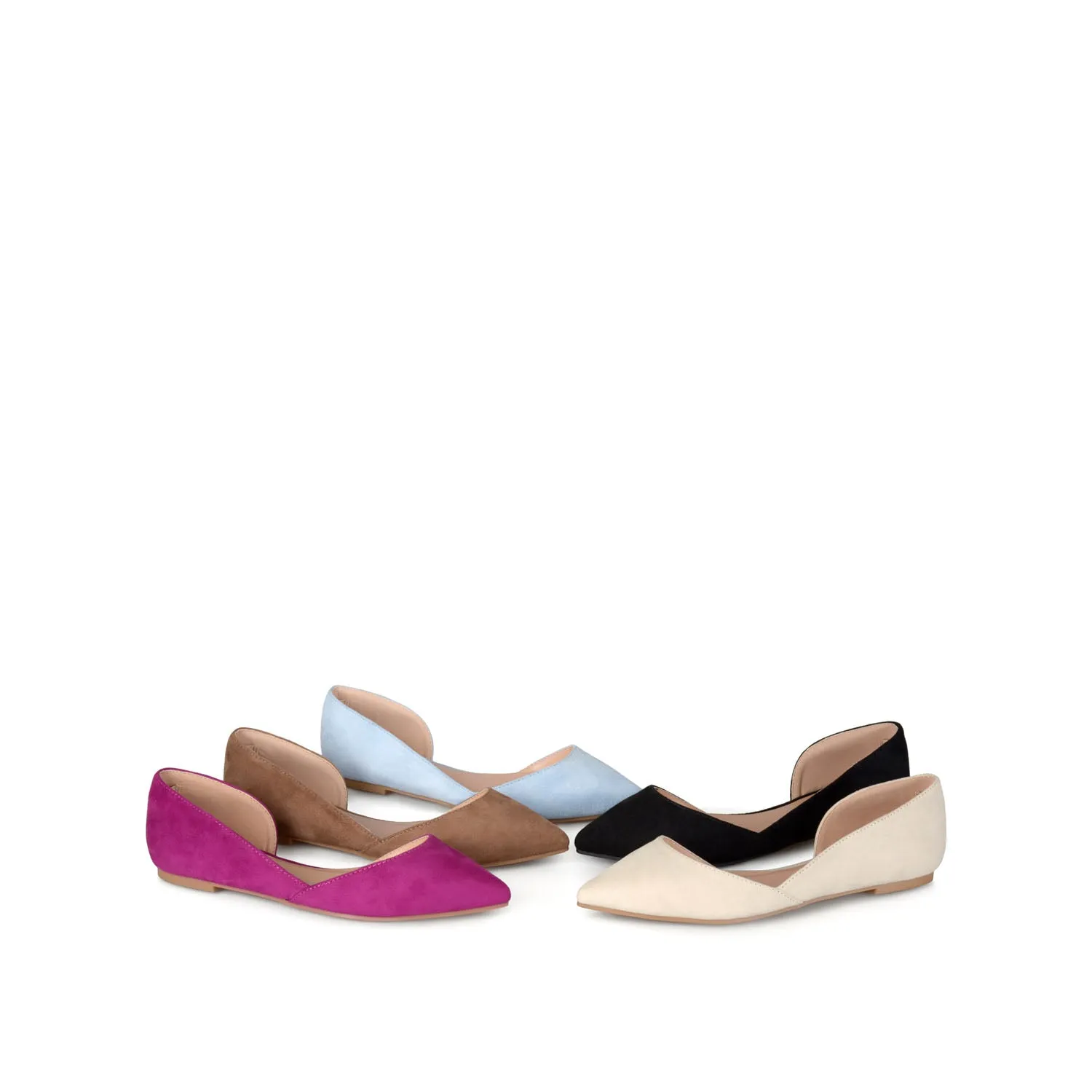 ESTER D'ORSAY FLATS IN FAUX SUEDE