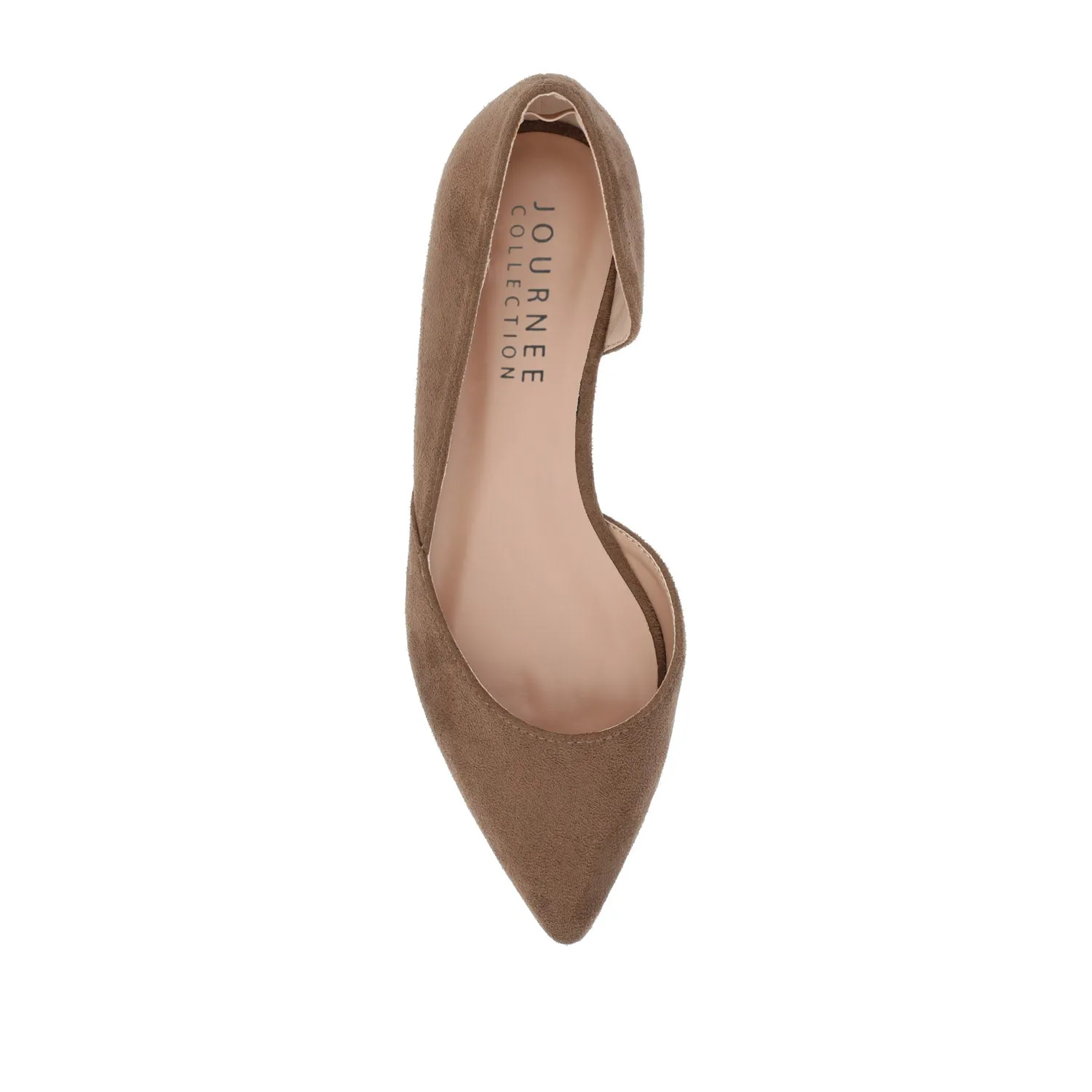 ESTER D'ORSAY FLATS IN FAUX SUEDE