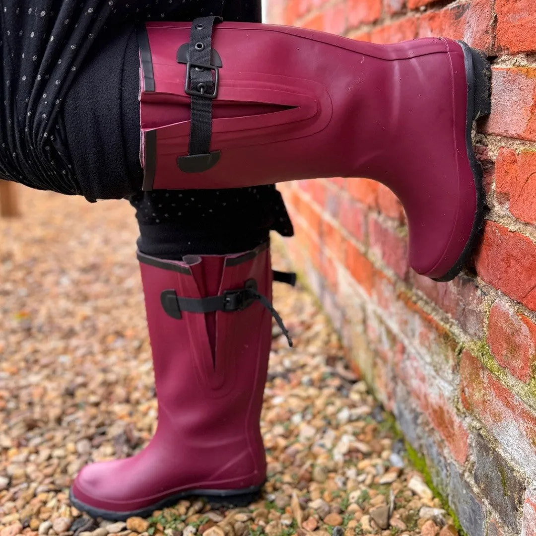 Extra Wide Calf Women's Rain Boots - Raspberry - 16-23 Inch Calf - Wide in Foot & Ankle