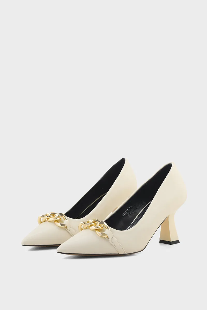 Formal Court Shoes I44486-Off White
