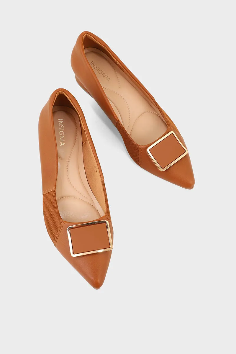 Formal Court Shoes I44489-Camel
